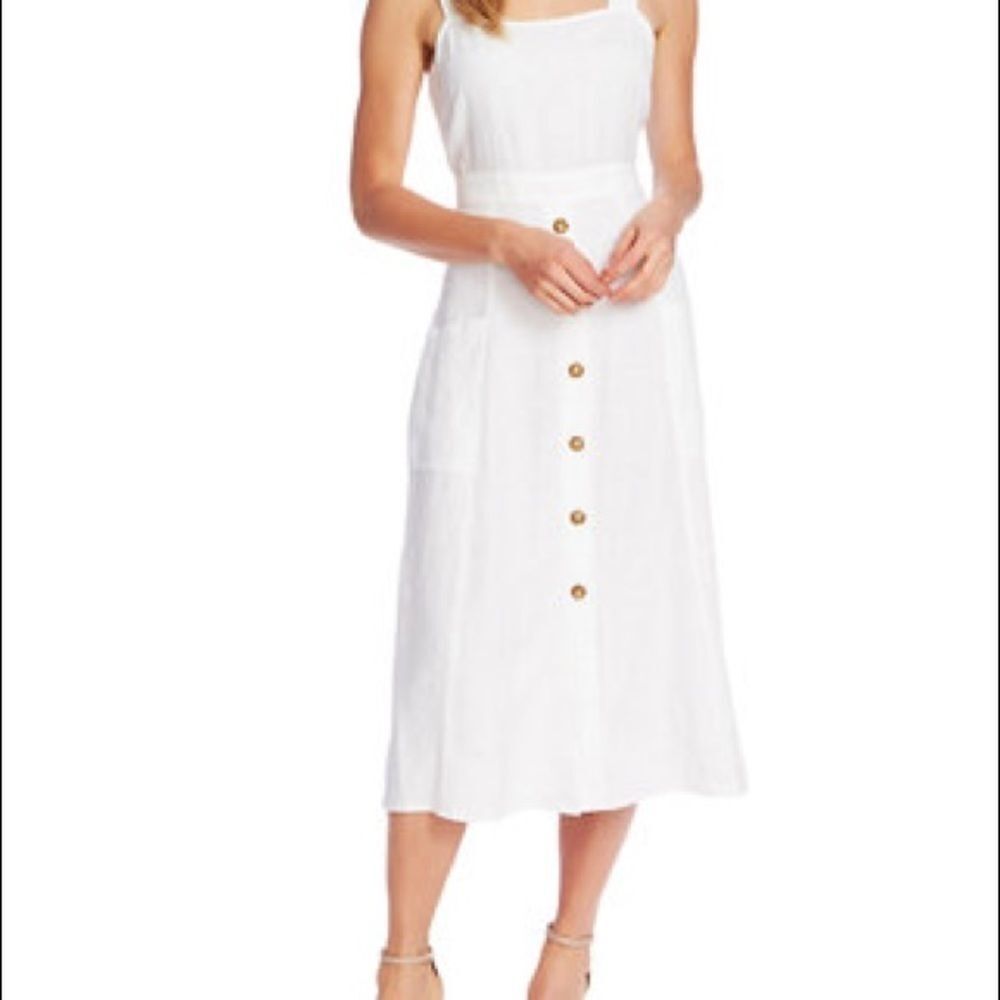NWT Vince Camuto Sleeveless A Line 2 Pocket white